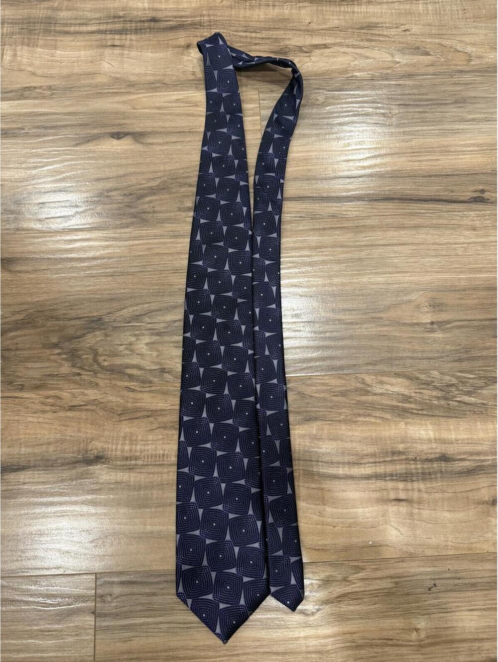 Robert Talbott Best of Class Silk Tie Purple Geometric Squares USA